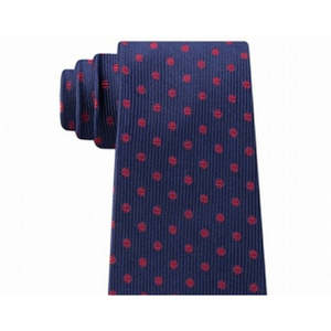Cravatta Tommy Hilfiger da uomo Mont Classic a pois e righe, rossa, taglia normale, stile business, in poliestere, con confezione regalo - Product Image 2