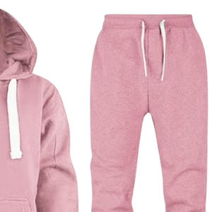 Conjunto deportivo informal de algodón y felpa para mujer, con sudadera con capucha y cremallera y pantalones jogger, para entrenamiento en el gimnasio, uso diario y para el invierno. - Product Image 4