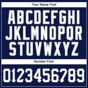 Maillot de baseball authentique bleu marine à fines rayures blanc-gris - Product Image 4