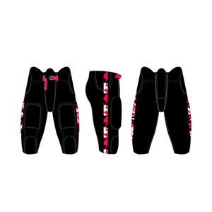 กางเกงคาดเอวกันกระแทกสำหรับอเมริกันฟุตบอลรักบี้มีเบาะรอง5แผ่น - Product Image 4