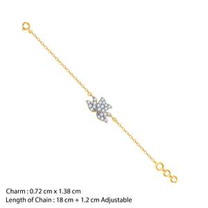 Pulsera de oro Lotus Glow Lab-Grown Diamond Fine Charm - Product Image 1