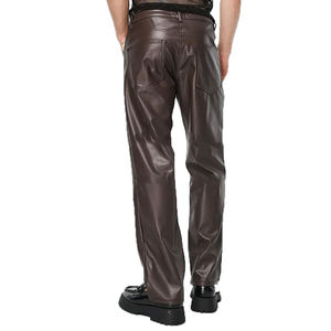 กางเกงลำลองผู้ชายหนังแท้ 100% ทรงตรง น้ำหนักเบา สไตล์สตรีทแฟชั่น รับสกรีนโลโก้ - Product Image 4