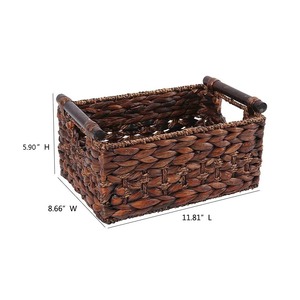 Panier de rangement en jacinthe d'eau naturelle fait à la main, panier de rangement fait à la main, vente en gros, écologique, fabriqué au Vietnam - Product Image 2