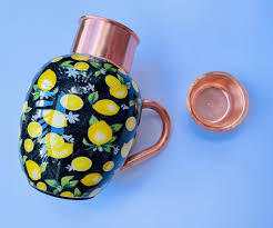 Metal Water <b>Mug</b> With Enamel Printed for Home & Hotel at Lower Cost <b>Flower</b> Design Round Copper <b>Mug</b> for Wholesale Price - Product Image 5