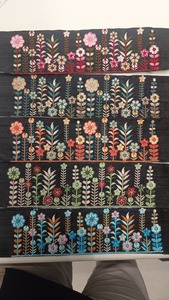 Garniture en dentelle de broderie de paillettes florales de luxe pour la conception de mode d'affaires haut de gamme pour les sacs de haute couture chaussures Textiles - Product Image 2