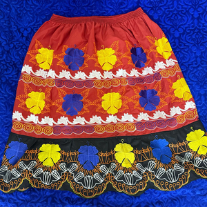 Jupe longue d'été à imprimé floral, broderie artisanale, imprimé africain, jupe pour femmes, motif ethnique, jupe longue pour femmes - Product Image 4