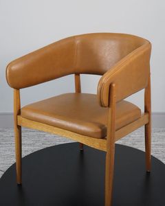 Modern Solid Wood Dining <b>Chair</b> <b>Padded</b> Upholstered Armchair Leisure Seat for Home Hotel Dining Room - Product Image 5