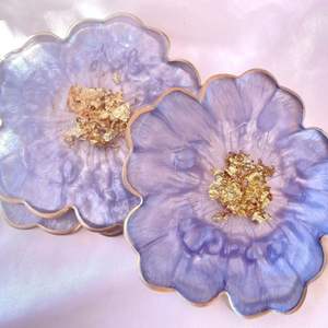 Ensemble de sous-verres époxy en résine de style moderne unique de l'artisanat de Tayyab Sous-verres souvenirs d'amant de thé durables et résistants à la chaleur - Product Image 2