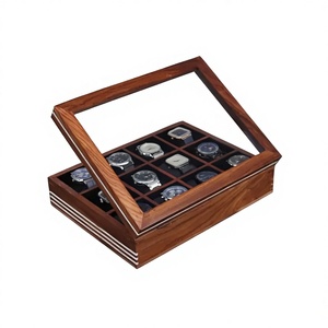 Boîte à montres en bois de luxe personnalisée et faite à la main pour hommes et femmes, étui de rangement vintage élégant pour bijoux, salon, chambre à coucher - Product Image 1