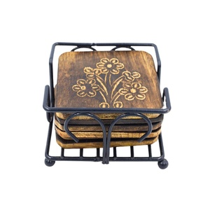 Posavasos de madera hechos a mano, posavasos de mesa asequibles para tazas calientes, vasos y uso diario en la cocina de WORLD CRAFT IMPEX - Product Image 3