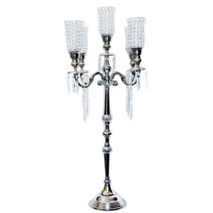 Candelabros altos decorativos para el hogar de Navidad con cristal votivo y gotas diseño único entrada decorar candelabros hechos a mano - Product Image 1