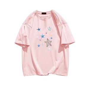 Camiseta de algodón Premium 100% para hombre, tela elástica de 240g, secado rápido, respetuosa con el medio ambiente, Color personalizado, logotipo frontal, estampado gráfico de dibujos animados - Product Image 6