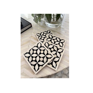 Top Trending Epoxy Resin Coasters Table Were Manufacturer for Home Dining Table Decor Bone Inlay Coffee Tea Cup Coasters - Product Image 2