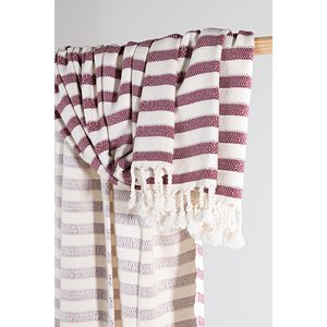 Göçek 100% ผ้าขนหนูชายหาดรุ่น Peshtemal, ผ้าฝ้ายธรรมชาติที่มีความสง่างามและความสบายรวมกัน - Product Image 2