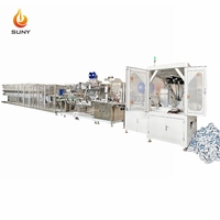 Ligne de production entièrement intégrée de lingettes humides à 16/20 voies avec correction de déviation de bobine pour lingettes humides en sachet grand format de 30 à 120 pièces
