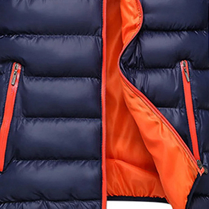 Manteau à bulles en toile d'épaisseur standard coupe ajustée chaude d'hiver pour hommes veste de rue décontractée vêtements d'extérieur vestes bouffantes respirantes - Product Image 6