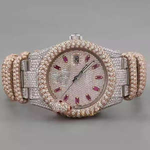 Montre élégante au look de diamant pour hommes en acier inoxydable étanche à quartz, parfaite pour les réunions d'affaires, les fêtes et la mode quotidienne - Product Image 2