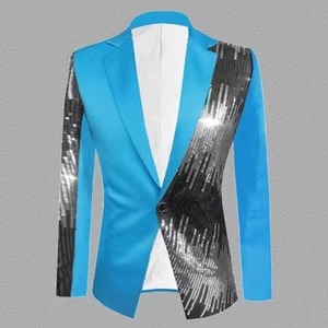 High Quality sublimation printed Dress 100% Polyester <b>quilt</b> lining Coat <b>Single</b> Breasted logo Blazer Size Slim Fit Men Blazer Top - Product Image 3