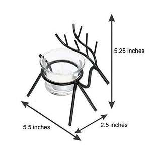 Candelabro de hierro de Reno para Navidad, soporte votivo negro para decoración de hogar y oficina, bodas, fiestas, eventos, decorativo, cantidad grande - Product Image 3