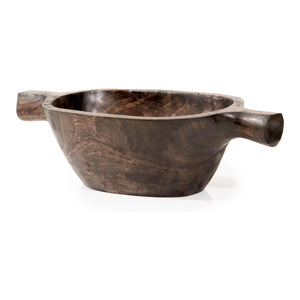 Meilleures ventes Grand bol à pâte en bois de qualité supérieure avec poignées Bol à pâte en bois de manguier pour plusieurs usages Bol à pâte de forme ovale personnalisé - Product Image 2