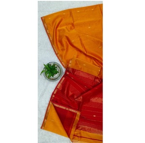 Premium Small Border Diamond Buti Maheshwari Silk Cotton <b>Saree</b> Traditional Handwoven Elegant Party Wear <b>Saree</b> - Product Image 4