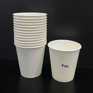 Vasos de Papel Desechables Personalizados de Fábrica de Buena Calidad para Café, Té, para Llevar, Producto Ecológico, 6oz 9oz 10oz 12oz Blanco - Product Image 1