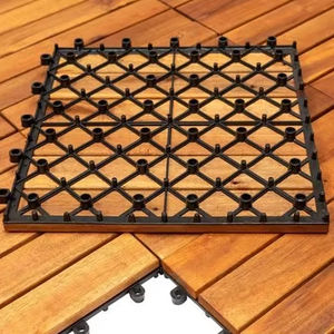 Dalles de sol en bois d'acacia imperméables à emboîtement pour usage intérieur et extérieur - Product Image 1