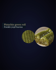 Premium Sweet Pistachio Green Roll Baklava Traditional Turkish <b>Dessert</b> with High Pistachio Content Handmade Halal Bulk Box - Product Image 2