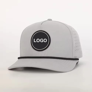 Haute qualité 5 panneaux en caoutchouc Logo Performance Sport casquette de Baseball personnalisé broderie Logo étanche découpé au Laser perforé unisexe - Product Image 2