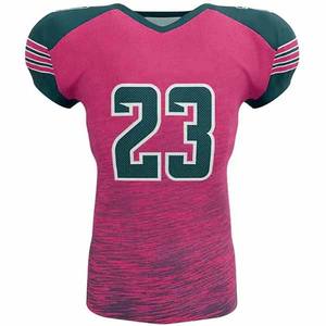 ชุดยูนิฟอร์มอเมริกันฟุตบอลดีไซน์ล่าสุดขายส่ง ปรับแต่งชื่อทีมได้ ระบายอากาศได้ดี ไซส์ใหญ่ แขนสั้น โพลีเอสเตอร์ 100% ป้องกันรังสียูวี - Product Image 2