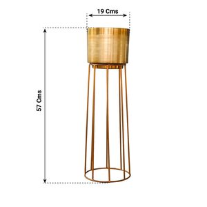 Ensemble de deux pots de fleurs durables et solides avec support pour la maison, le jardin, le salon et l'extérieur. - Product Image 4