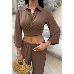 Costume d'été décontracté Ayrobin avec chemise à nouer et pantalon fendu Modèle 10179 - Product Image 2