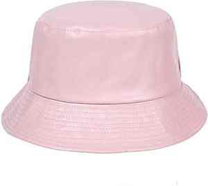 Sombrero de Pescador de Cuero PU Rojo Granate Liso de Moda Unisex de Primera Calidad, Impermeable y Resistente al Agua - Product Image 3