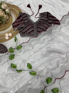 Dernier sari chic à la mode ethnique indien Boutique Designer Party Wear Saree ethnique exclusif Broderie soie nuptiale Sari Chic indien - Product Image 2