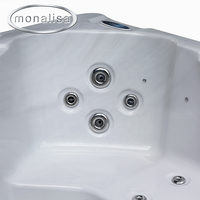 Baignoire de massage à air extérieur populaire en acrylique, spa de loisirs moderne pour hôtel, mini-piscine spa à remous