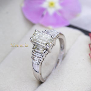 Anillos de compromiso de oro blanco sólido de 18 quilates hechos a mano de alta calidad IGI piedras preciosas de diamantes para bodas, fiestas, joyería al por mayor - Product Image 4