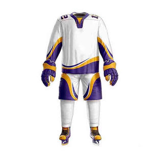 Jersey de Hockey sobre Hielo Unisex Blanco Personalizado, 100% Poliéster, Jersey de Hockey sobre Hielo Personalizado para Equipo, 100% Poliéster de Secado Rápido - Product Image 2