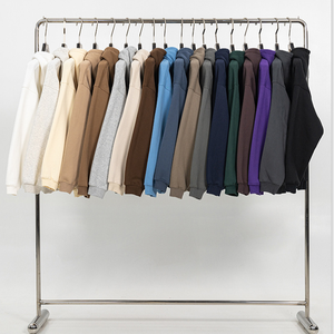 Hot Classic 350g Algodón Hombres Drop Shoulder Hoodie Sudadera Cómodo Jersey de gran tamaño Sudadera con capucha en blanco Sudaderas con capucha personalizadas para hombres - Product Image 4