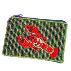 Monedero Pequeño con Cremallera y Diseño Elegante para Mujeres y Niñas, Adornado con Cuentas de Semillas, para Llevar Objetos Esenciales - Product Image 1