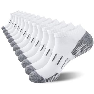 Chaussettes de sport tricotées rayées pour hommes Heatuff, à coupe basse, avec absorption de l'humidité, coussinets de <span class=keywords><strong>compression</strong></span>, pour la course, lot de 6, ODM - Product Image 1