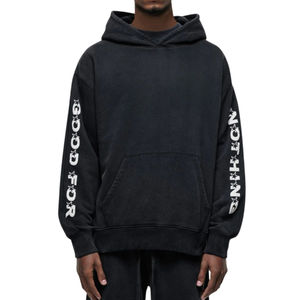 Sudadera con Capucha de Mezclilla 100% Algodón, Estilo Urbano, Impresión Personalizada, Logotipo Bordado, Secado Rápido, para Hombre - Product Image 4