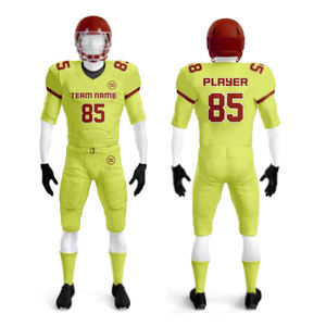 Nombre y número del equipo Mejor diseño Conjunto de uniforme de fútbol americano personalizado Camisetas de fútbol americano Camiseta de fútbol americano para hombres - Product Image 1