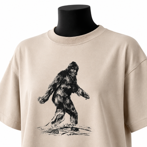 Camiseta de Algodón Extra Grande Personalizada al por Mayor, Color Beige, Unisex, Manga Corta, con Estampado Gráfico, Estilo Urbano - Product Image 6