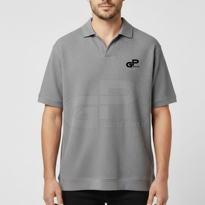 Chemise à col Johnny coupe décontractée pour homme, idéale pour l'été, le bureau, les tenues décontractées et le style urbain - Product Image 4