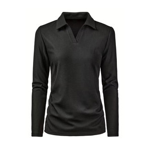 เสื้อเชิ้ตแขนยาวคอวีแบบสวม ราคาสมเหตุสมผล คุณภาพดีเยี่ยม สินค้ามาใหม่ เหมาะสำหรับใส่ทำงานและใส่ในชีวิตประจำวัน - Product Image 1