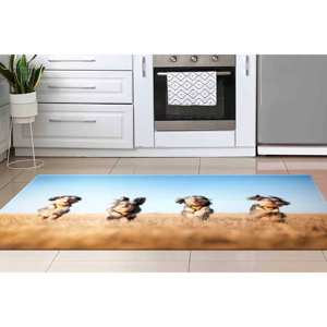 Alfombra con Diseño de Perros Corriendo, Alfombra Estampada, Alfombra con Diseño de Perros Adorables, Alfombras de Animales, Alfombra Suave con Pelo Largo - Product Image 2