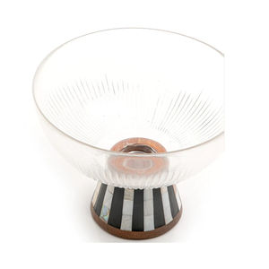 Handmade <b>Glass</b> Food Serving <b>Bowl</b> with Wooden Base Ideal for Home Kitchen Table Top <b>Dessert</b> Soup Wedding Events From India - Product Image 6