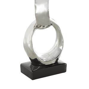 Anillos de metal de aluminio La escultura abstracta con base negra es una pieza decorativa probablemente diseñada para la escultura pulida moderna del hogar - Product Image 3