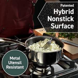 Marmite hybride antiadhésive <span class=keywords><strong>de</strong></span> 8 litres <span class=keywords><strong>avec</strong></span> couvercle en verre trempé, compatible <span class=keywords><strong>lave</strong></span>-<span class=keywords><strong>vaisselle</strong></span>, compatible induction, compatible <span class=keywords><strong>avec</strong></span> tous les types <span class=keywords><strong>de</strong></span> plaques <span class=keywords><strong>de</strong></span> <span class=keywords><strong>cuisson</strong></span> - Product Image 3