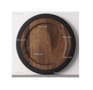 Placa de cargador de madera de calidad superior Diseño de tendencia Placa de cargador de forma redonda Placa de exhibición al precio más bajo - Product Image 1